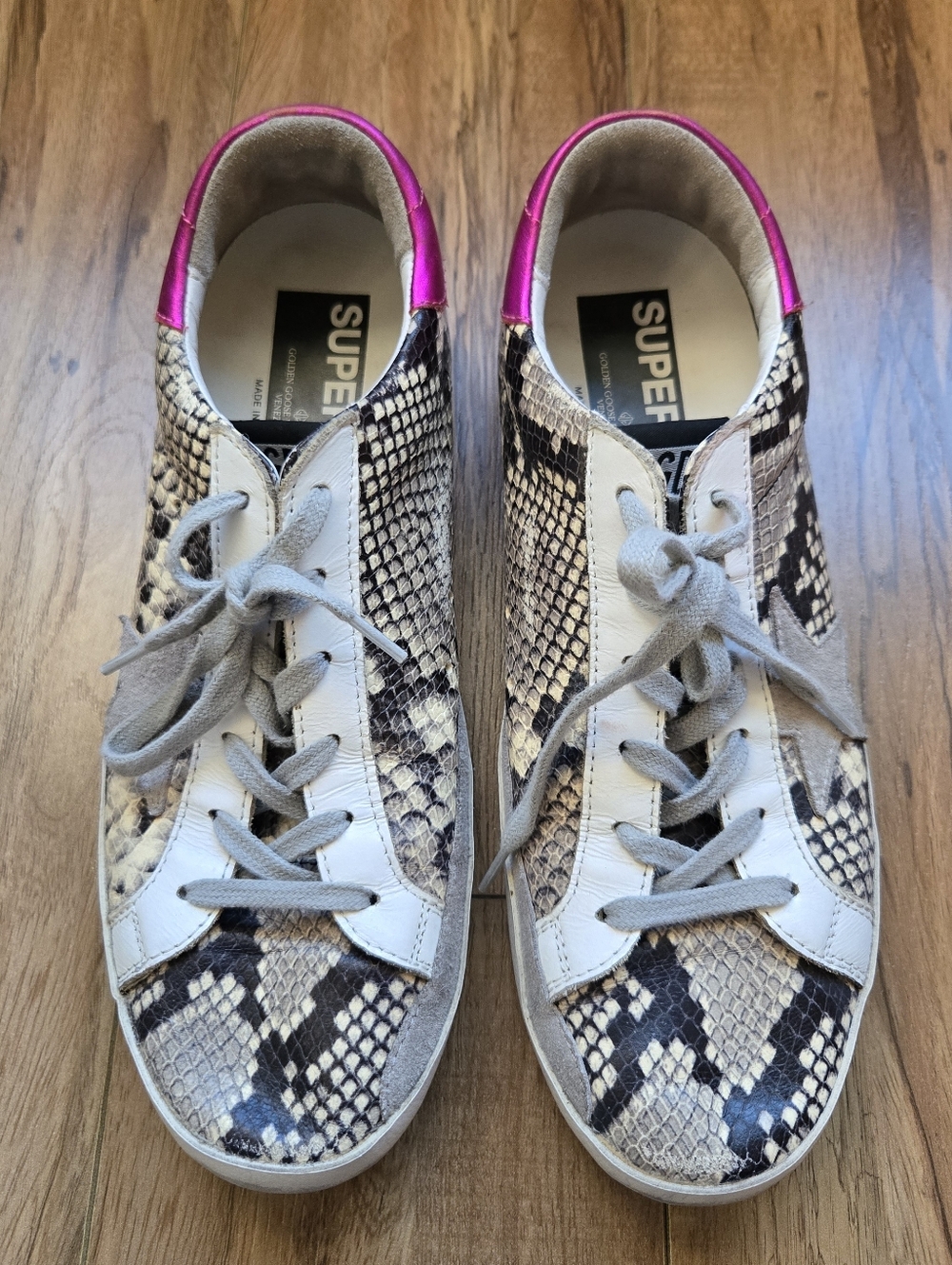 Golden Goose Super Star Sneakers Women's Snake-Print 41, 10